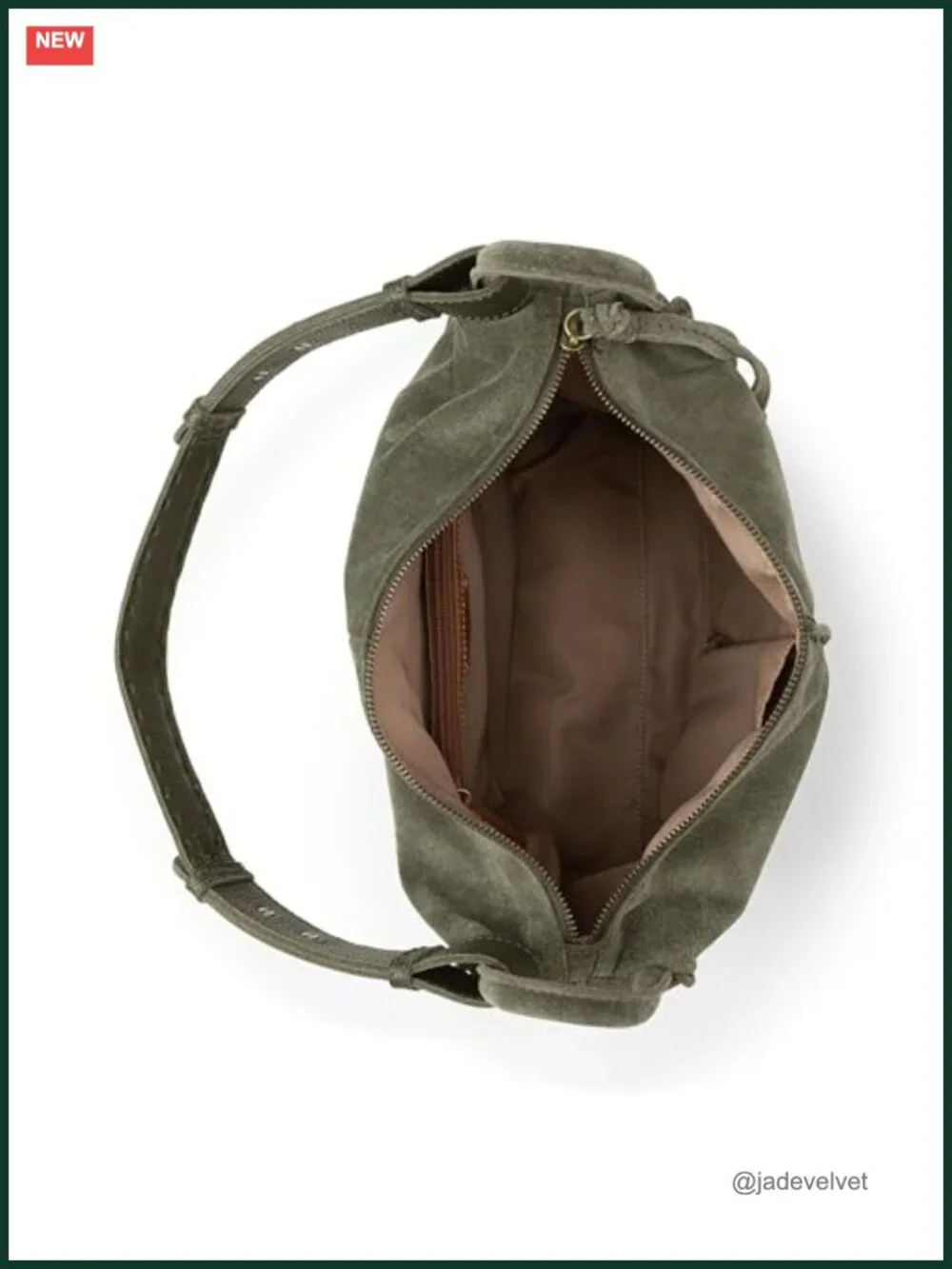 Large Leather Hobo Purse with Zipper Pocket - Everyday Travel Handbag